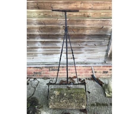 Stone trough &amp; 2 stone mortars, Victorian stone garden roller 