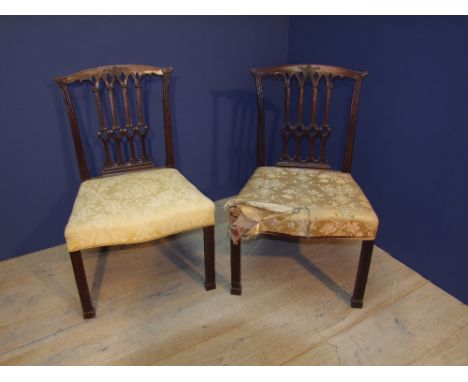 Pair of Chippendale mahogany dining chairs