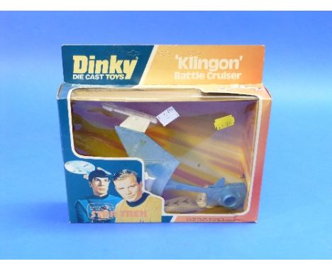 Dinky Toys Star Trek models No.357 'Klingon' Battle Cruiser, boxed, and No.358 U.S.S. Enterprise, boxed, together with Dinky 