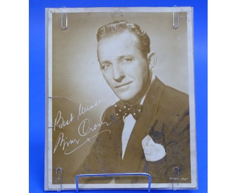 Bing Crosby: a vintage photograph of Bing Crosby with facsimile autograph, together with a signed letter from Bing Crosby to 