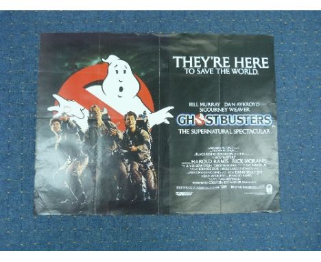 Vintage Movie Posters, Ghost Busters: 'Coming to Save the World Soon' (2) and 'They're Here', UK Quad 30in x 40in, overall co