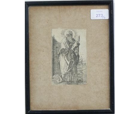 Three Old Master prints, two with Albrecht Dürer monograms, the other after Rembrandt, all framed (3) 