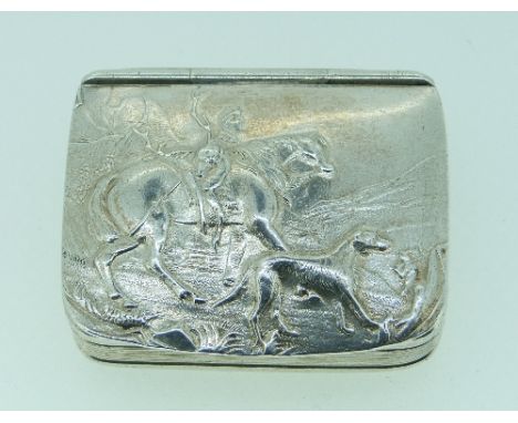 A George VI silver Snuff Box, by James Dixon & Sons Ltd., hallmarked Sheffield, 1938, of rounded rectangular form, with gilde