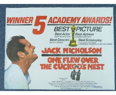 Vintage Movie Posters, mostly United States 1970s, 1980s, classic subjects including: One Flew Over the Cuckoos Nest (2), Kra