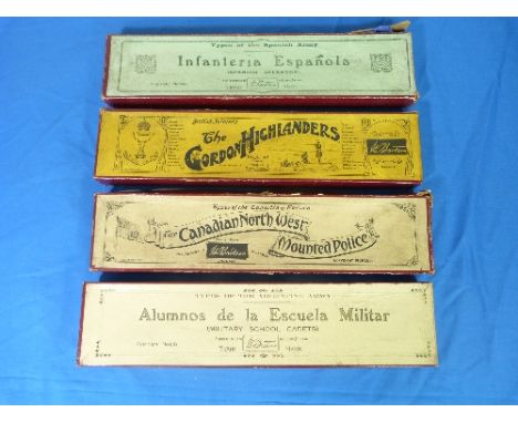Britains Lead Soldiers; four sets, all boxed, including No.219 Types of the Argentine Army Alumnos de la Escuela Militar (8 p