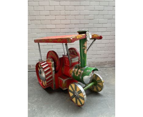 Carousel steam tractor originally built in 1951 by Coullson, a well known ride builder in the UK. Height: 100 cm. Width: 120 