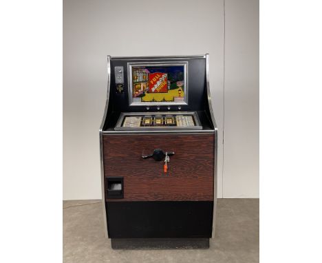 Bell-Fruit Full House slot machine, Nottingham, England, ca. 1960s. Machine powers on, but the working condition hasn't been 