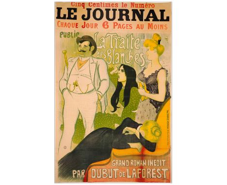 LA TRAITES DES BLANCHES BY JEAN-LOUIE DEBUT DE LA FORESTFrench Newspaper Grande (47" x 73")Fine- on European Linen; Artist Th