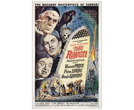 THE RAVENOne-Sheet (27" x 41")Very Fine on Linen; Artist Reynold Brown American International, 1963Another terrific gothic ho