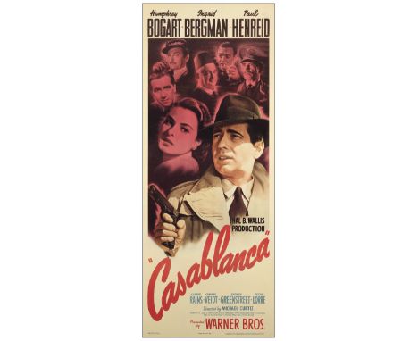 CASABLANCAInsert (14" x 36")Very Fine- on Paper; Artist Bill Gold Warner Bros., 1942Less than ten of this style insert featur