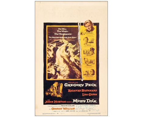 MOBY DICKWindow Card (14" x 22") Autographed by Ray Bradbury (Beckett COA)Very Fine- Warner Bros., 1956his window card exhibi
