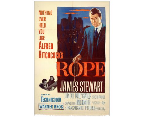 ROPEOne-Sheet (27" x 41")Fine Folded Warner Bros., 1948Here is a great one sheet for this classic film, the second of Hitchco