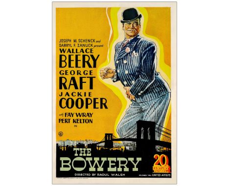 THE BOWERYOne-Sheet (27" x 40.5")Fine+ on Linen United Artists, 1933Offered here is the bright and colorful stone litho one-s