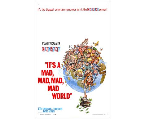 IT'S A MAD MAD MAD MAD WORLDCinerama One-Sheet (27" x 41")Fine+ on Linen; Artist Jack Davis United Artists, 1693This Cinerama