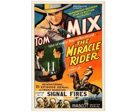 THE MIRACLE RIDEROne Sheet (27.5" X 41")Very Fine- on Linen Mascot, 1935The beautiful one sheet offered here, from Chapter 10