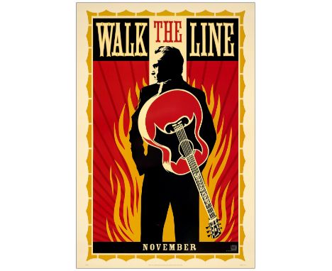 WALK THE LINEOne-Sheet (27" x 40"); AdvanceVery Fine+ Rolled; Artist Shepard Fairley 20th Century Fox, 2005Offered here is a 