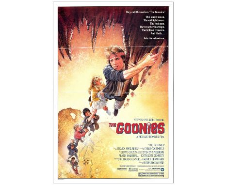 THE GOONIESOne-Sheet (27" x 41")Very Fine- Folded; Artist Drew Struzan Warner Bros., 1985Perfectly capturing the essence of w