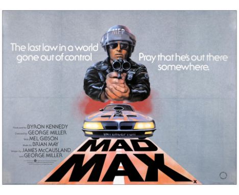 MAD MAXBritish Quad (30" x 40")Very Fine on Linen; Artist Tom Beauvais Columbia-EMI-Warner Bros. , 1979This clean quad has on