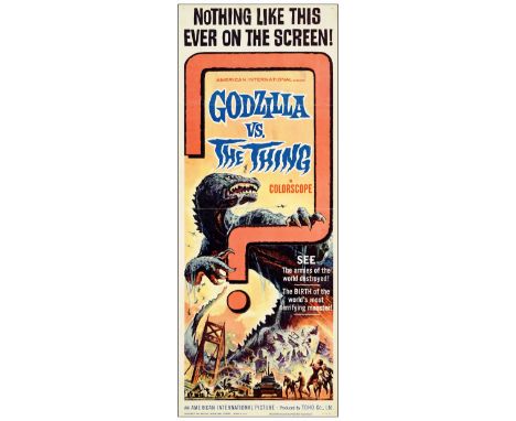 GODZILLA VS. THE THINGInsert (14" x 36")Very Fine Folded; Artist Reynold Brown American International, 1964The insert offered