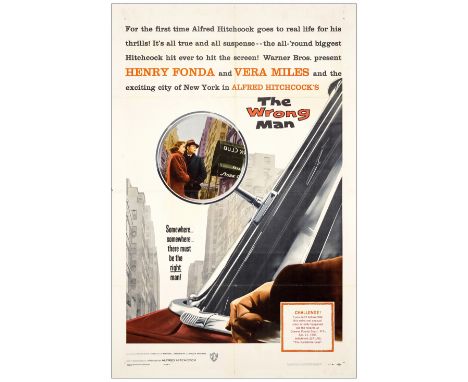 THE WRONG MANOne-Sheet (27" x 41")Fine+ Folded Warner Bros., 1957An eye-catching poster that projects suspicion and mystery, 