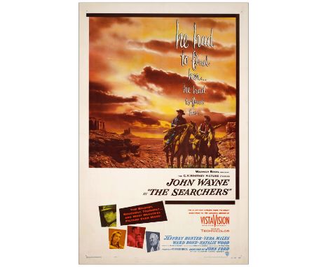 THE SEARCHERSOne-Sheet (27" x 41.5")Very Fine- on Linen Warner Bros., 1956Steeped in beautiful imagery destined to match the 