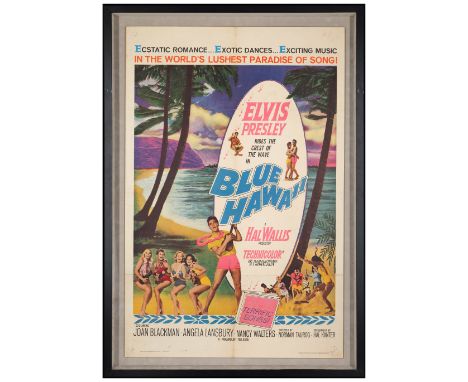 BLUE HAWAIIOne-Sheet (27" x 41"); From the Collection of Bass Guitarist, Jason Newsted FramedFine+ Paramount, 1961After achie