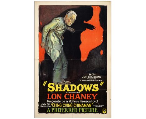 SHADOWSOne-Sheet (27" x 41"); Style AFine+ Folded Preferred Pictures, 1922This gorgeous style A stone litho not only features