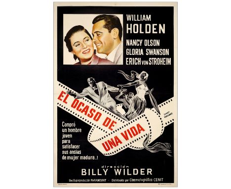 SUNSET BOULEVARDOne-Sheet (29" x 43.5")Fine+ on Linen Mercurio Films S.A., 1951This poster on linen has had light touch-ups t
