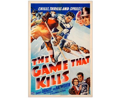 THE GAME THAT KILLSOne Sheet (27" x 41")Very Fine- on Linen Columbia, 1937Paper from this title is extremely scarce, as it is