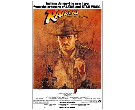 INDIANA JONES AND THE RAIDERS OF THE LOST ARKWilding Poster (29.5" x 45.5")Very Fine Folded; Artist Richard Amsel Paramount, 