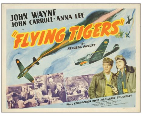 FLYING TIGERSHalf Sheet (22" x 28"); Style BFine- Rolled Republic, 1942This Style B half-sheet depicts Capt. Jim Gordon (John