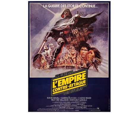 STAR WARS: THE EMPIRE STRIKES BACKFrench Grande (45.5" x 62")Fine+ Folded; Artist Tom Jung 20th Century Fox, 1980This folded 