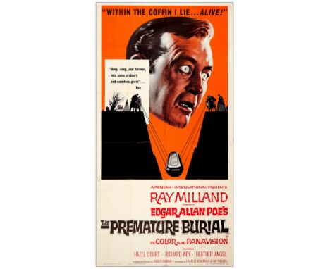 THE PREMATURE BURIALThree Sheet (40" x 79")Fine- Folded; Artist Reynold Brown American International, 1962This haunting three