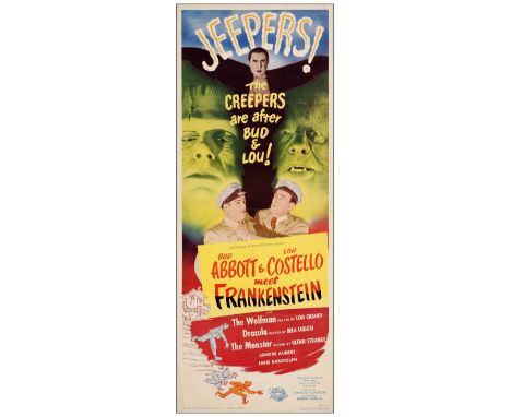 ABBOTT AND COSTELLO MEET FRANKENSTEINInsert (14" x 36")Very Fine- Folded Universal International, 1948This folded insert repr