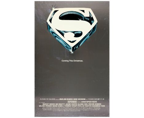 SUPERMANMylar One-Sheet (26" x 40"); AdvanceFine+ Rolled Warner Bros., 1978 The striking advance one sheet, adorned only with