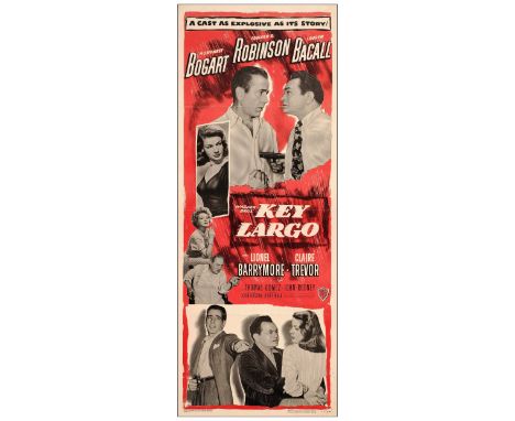 KEY LARGOInsert (14" x 36")Very Fine- Folded Warner Bros., 1948This original release Insert for the John Huston crime noir dr