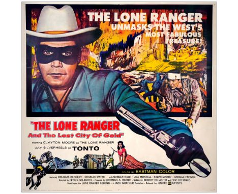 LONE RANGER AND THE CITY OF LOST GOLD, THE (1958Six Sheet (81" x 81")Fine- on Linen United Artists, 1958The massive six-sheet