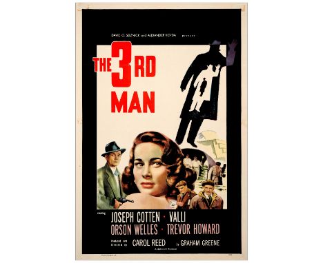 THE THIRD MANOne-Sheet (27" x 41")Very Fine- on Linen Selznick, R- 1954This 1954 reissue of The Third Man one-sheet goes with