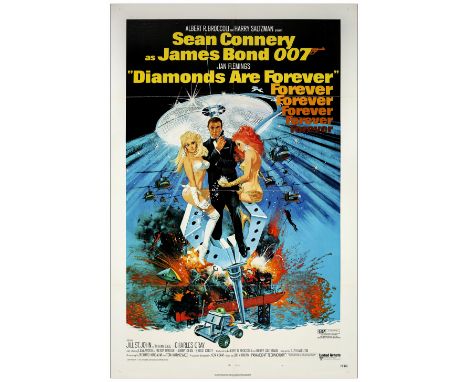 JAMES BOND: DIAMONDS ARE FOREVEROne-Sheet (27" x 41")Near Mint Folded; Artist Robert McGinnis United Artists, 1971Robert McGi