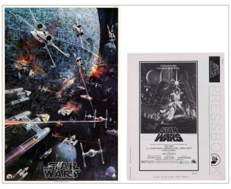 STAR WARS: A NEW HOPESoundtrack Poster &amp; Press Book (20 Pages) (22" x 33" &amp; 8.5" x 11")Near Mint Folded; Artist John 