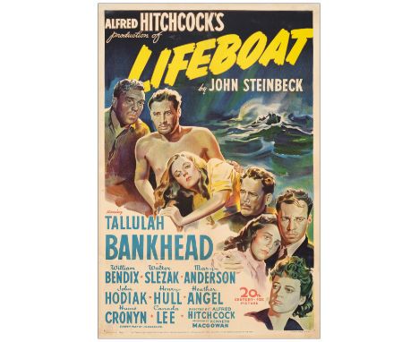 LIFEBOATOne-Sheet (27" x 41")Fine+ on Linen 20th Century Fox, 1944Posters for acclaimed director Alfred Hitchcock are becomin