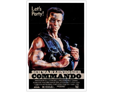 COMMANDOOne-Sheet (27: x 41"); Let's Party StyleVery Fine Folded 20th Century Fox, 1985Offered here is the "Let's Party" styl