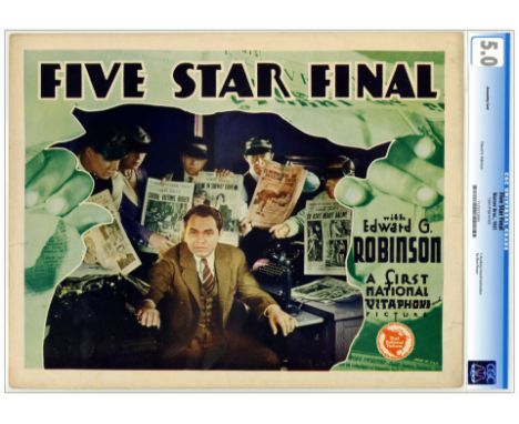 FIVE STAR FINALCGC Graded Lobby Card (11" x 14")Very Good+ First National, 1931The card offered here features an evocative im