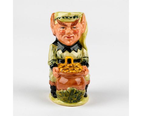 Leprechaun in light and dark green with a pot of gold.ï¿½Royal Doultonï¿½backstamp.  Artist: Stanley J. Taylor Issued: 1994 D