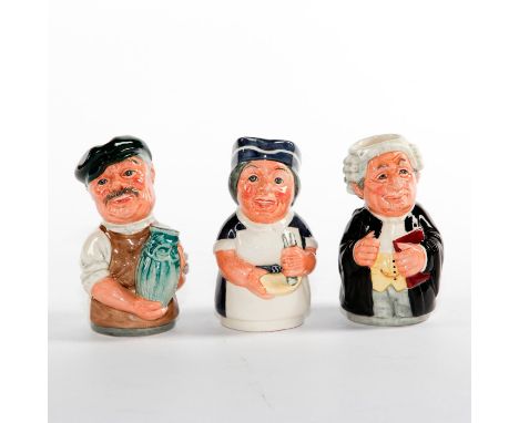 Includes Mr. Litigate, Albert Sagger the Potter and Miss Nostrum.Royal Doulton backstamp.  Artist: William K. Harper Issued: 
