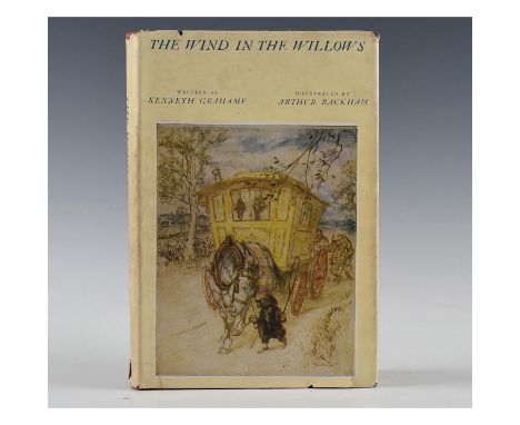 Blue/red illustrated cover in illustrated Dust Jacket. 190 pp. K. Grahame. 12 color illustr. Artist: Arthur Rackham Issued: 1