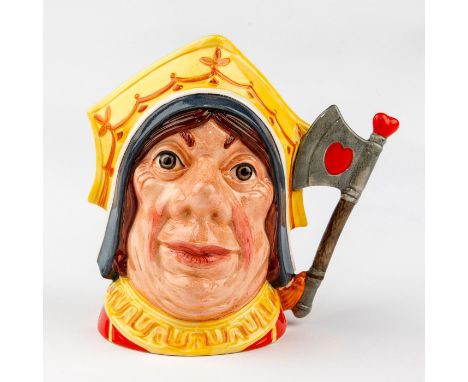 Character from "Alice's Adventures in Wonderland".Royal Doulton large character jug with a handle in form of an axe.  Artist: