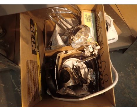 Shelf of mixed electrical items CONDITION REPORT: The electrical items included in this lot have been PAT tested and have PAS