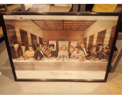 Large framed and glazed film star print