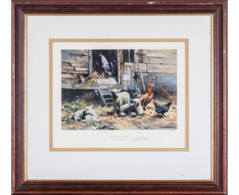 David Shepherd framed print 'Eggs Sixpence a Dozen' signed in pencil 43cm x 40cm